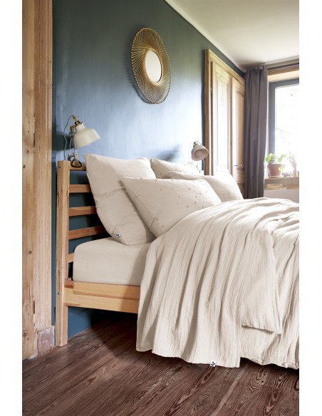 Drap plat "Gaïa" 270 x 300 cm Gaze de Coton l'Effet Papillon