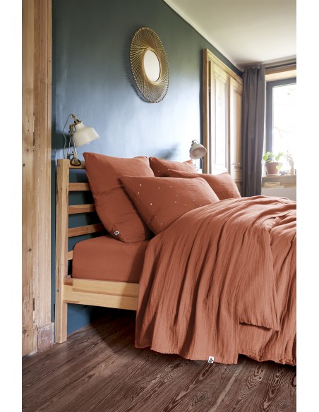 Drap plat "Gaïa" 270 x 300 cm Gaze de Coton l'Effet Papillon