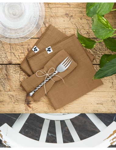 Lot de 3 serviettes de table "Gaïa"...