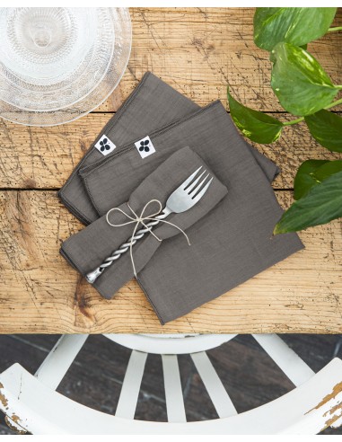 Lot de 3 serviettes de table "Gaïa"...