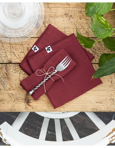 Lot de 3 serviettes de table "Gaïa"...