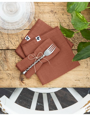 Lot de 3 serviettes de table "Gaïa"...