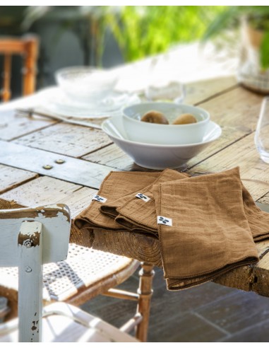 Lot de 3 serviettes de table "Gaïa"...