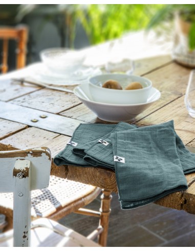Lot de 3 serviettes de table "Gaïa"...