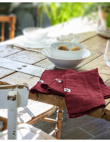 Lot de 3 serviettes de table "Gaïa"...