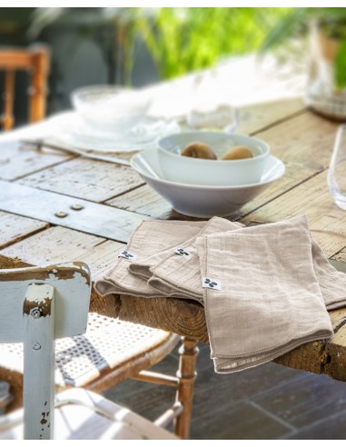 Lot de 3 serviettes de table "Gaïa"...