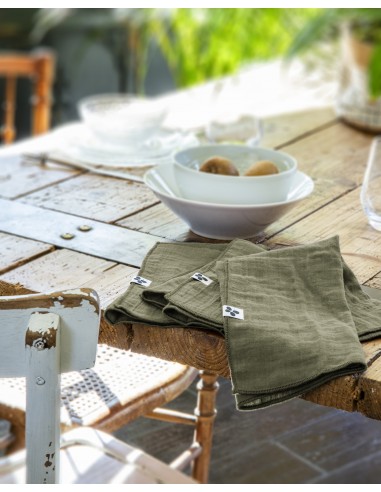 Lot de 3 serviettes de table "Gaïa"...