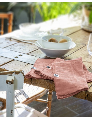 Lot de 3 serviettes de table "Gaïa"...