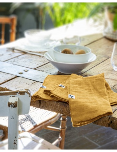 Lot de 3 serviettes de table "Gaïa"...