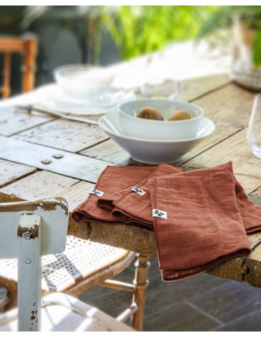 Lot de 3 serviettes de table "Gaïa"...