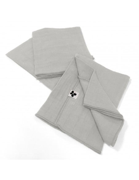 Lot de 3 serviettes de table "Gaïa" 40 x 40 cm Gaze de Coton l'Effet Papillon