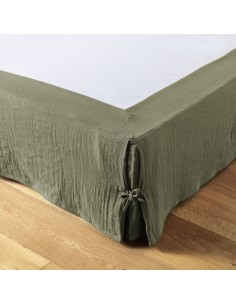 Cache-sommier "Gaïa" 90 x 190 cm Gaze de Coton l'Effet...