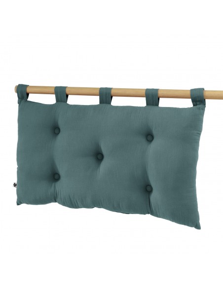 Tête de lit "Gaïa" 5 boutons avec passants 50 x 80 cm Gaze de Coton l'Effet Papillon