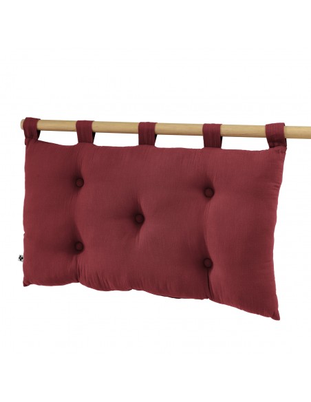 Tête de lit "Gaïa" 5 boutons avec passants 50 x 80 cm Gaze de Coton l'Effet Papillon