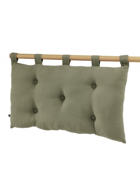 Tête de lit "Gaïa" 5 boutons avec passants 50 x 80 cm Gaze de Coton l'Effet Papillon