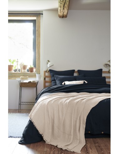 Plaid à franges "Gaïa" 130 x 160 cm...