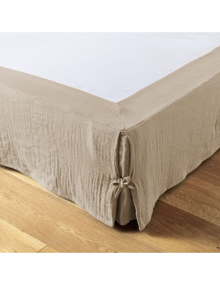 Cache-sommier "Gaïa" 160 x 200 cm Gaze de Coton l'Effet Papillon