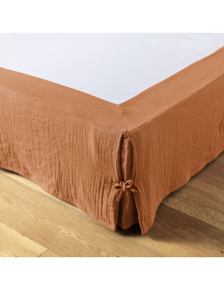 Cache-sommier "Gaïa" 140 x 190 cm Gaze de Coton l'Effet Papillon