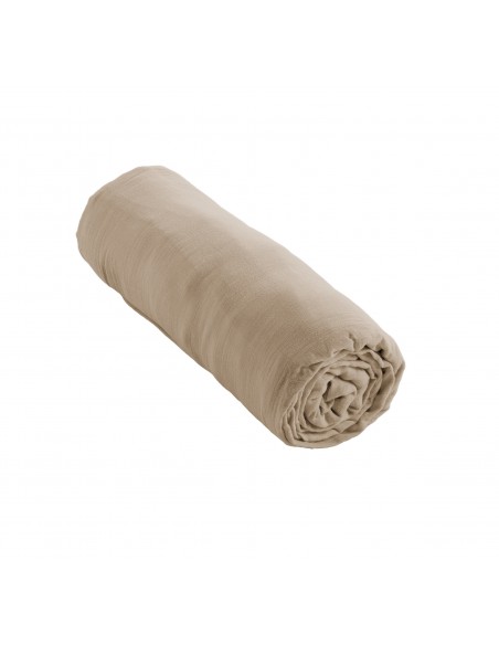 Drap housse "Gaïa" 200 x 200 bonnet de 30 cm "Gaze de Coton" l'Effet Papillon