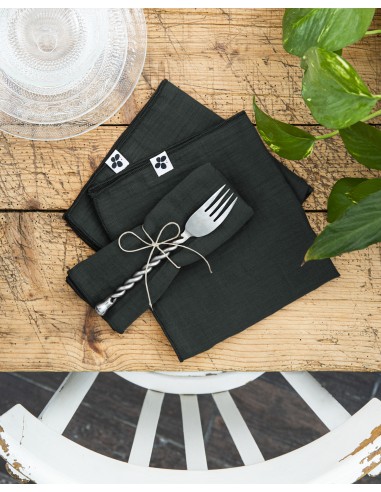 Lot de 3 serviettes de table "Gaïa"...