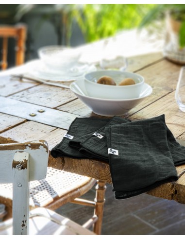 Lot de 3 serviettes de table "Gaïa"...