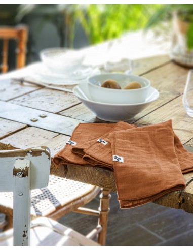 Lot de 3 serviettes de table "Gaïa"...