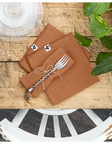 Lot de 3 serviettes de table "Gaïa"...