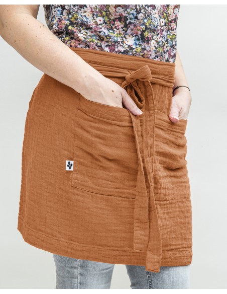 Tablier de Chef "Gaïa" 45 x 80 cm "Gaze de Coton" l'Effet Papillon