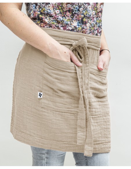 Tablier de Chef "Gaïa" 45 x 80 cm "Gaze de Coton" l'Effet Papillon