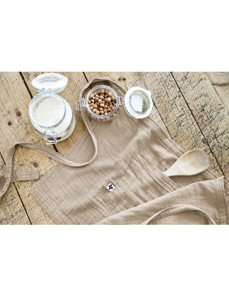 Tablier de Chef "Gaïa" 45 x 80 cm "Gaze de Coton" l'Effet Papillon