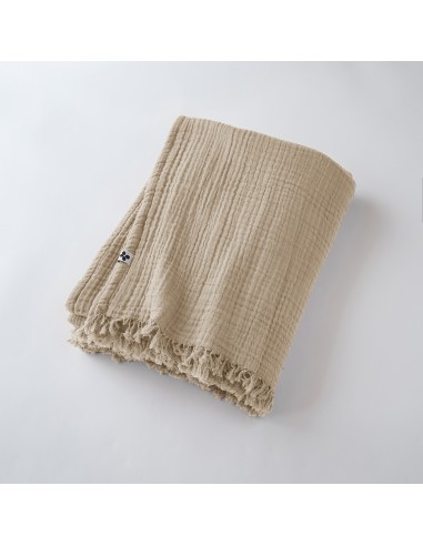 Plaid à franges "Gaïa" 130 x 160 cm...