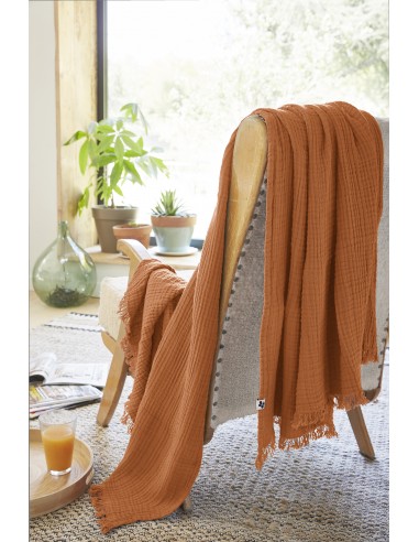 Plaid à franges "Gaïa" 180 x 220 cm...