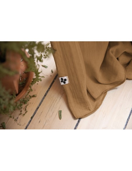 Rideau ajustable + 8 anneaux pince "Gaïa" 140 x 300 cm "Gaze de Coton" l'Effet Papillon