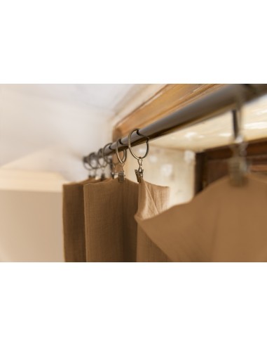 Rideau ajustable + 8 anneaux pince...