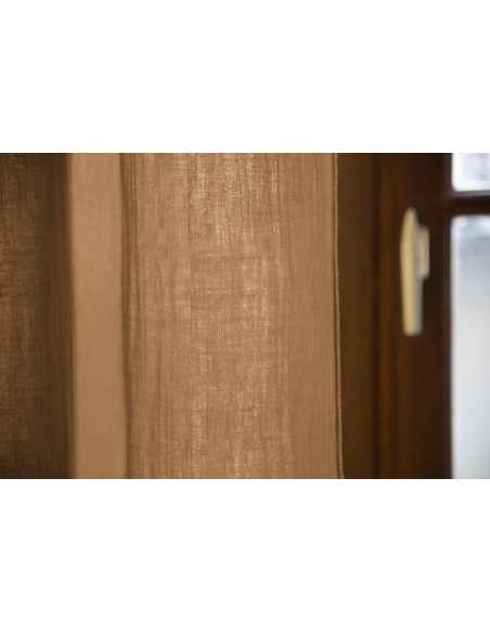 Rideau ajustable + 8 anneaux pince "Gaïa" 140 x 300 cm "Gaze de Coton" l'Effet Papillon