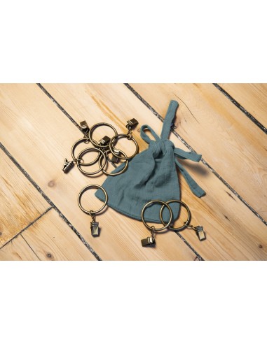 Rideau ajustable + 8 anneaux pince...