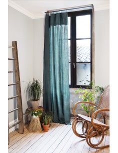 Rideau ajustable + 8 anneaux pince "Gaïa" 140 x 300 cm...