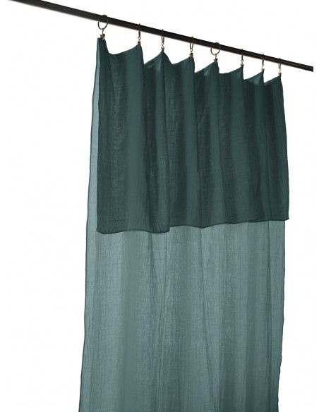 Rideau ajustable + 8 anneaux pince "Gaïa" 140 x 300 cm "Gaze de Coton" l'Effet Papillon