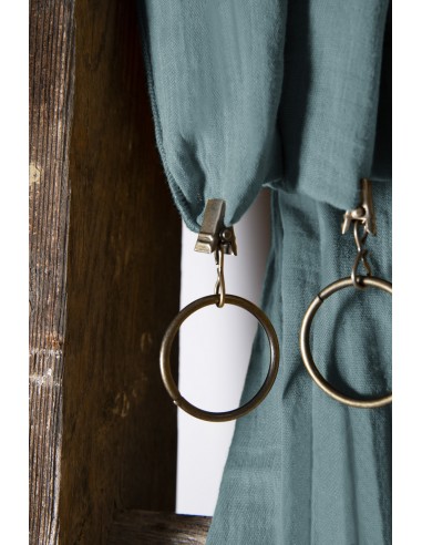 Rideau ajustable + 8 anneaux pince...