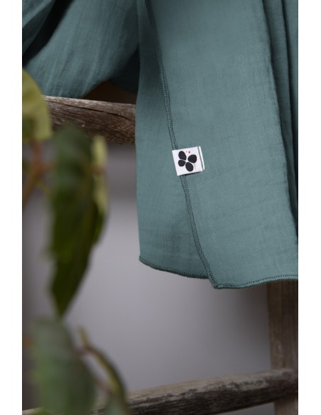 Rideau ajustable + 8 anneaux pince "Gaïa" 140 x 300 cm "Gaze de Coton" l'Effet Papillon