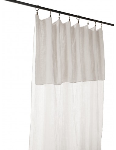 Rideau ajustable + 8 anneaux pince...