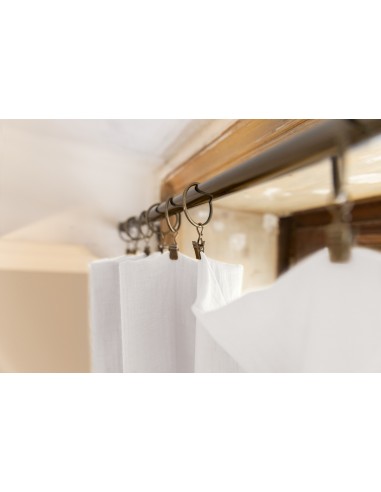 Rideau ajustable + 8 anneaux pince...
