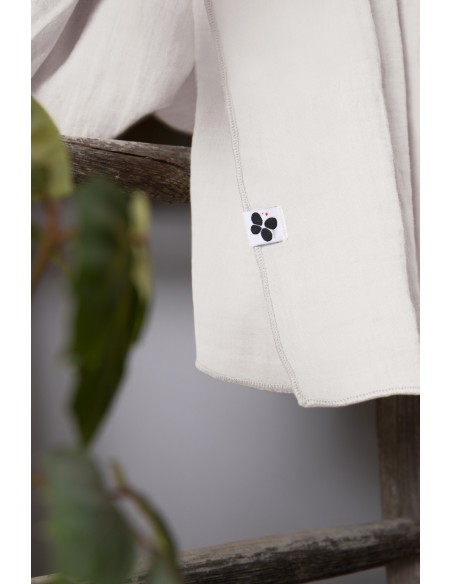 Rideau ajustable + 8 anneaux pince "Gaïa" 140 x 300 cm "Gaze de Coton" l'Effet Papillon