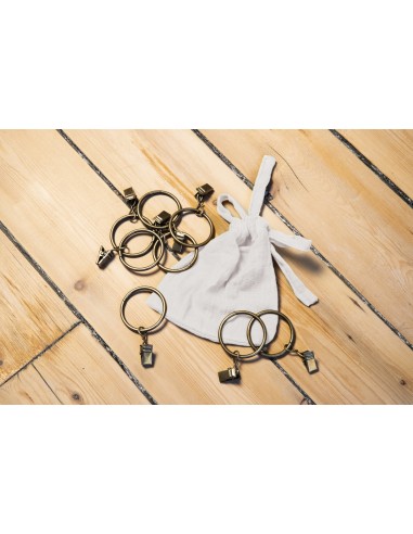 Rideau ajustable + 8 anneaux pince...
