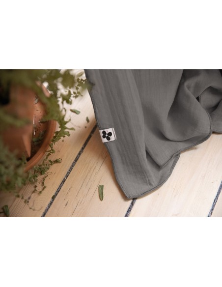 Rideau ajustable + 8 anneaux pince "Gaïa" 140 x 300 cm "Gaze de Coton" l'Effet Papillon