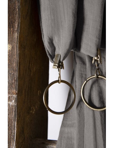 Rideau ajustable + 8 anneaux pince...