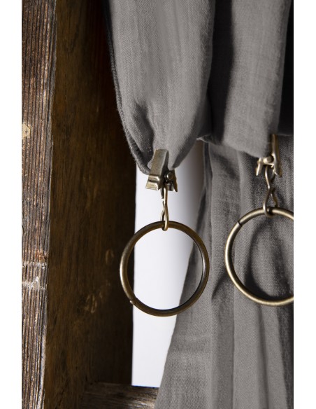 Rideau ajustable + 8 anneaux pince "Gaïa" 140 x 300 cm "Gaze de Coton" l'Effet Papillon