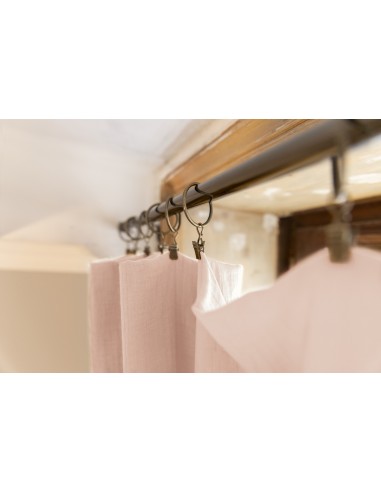 Rideau ajustable + 8 anneaux pince...
