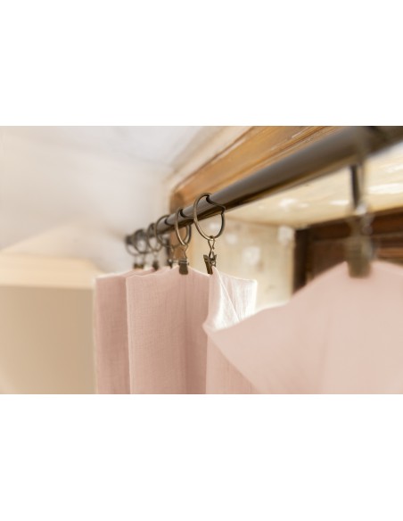 Rideau ajustable + 8 anneaux pince "Gaïa" 140 x 300 cm "Gaze de Coton" l'Effet Papillon