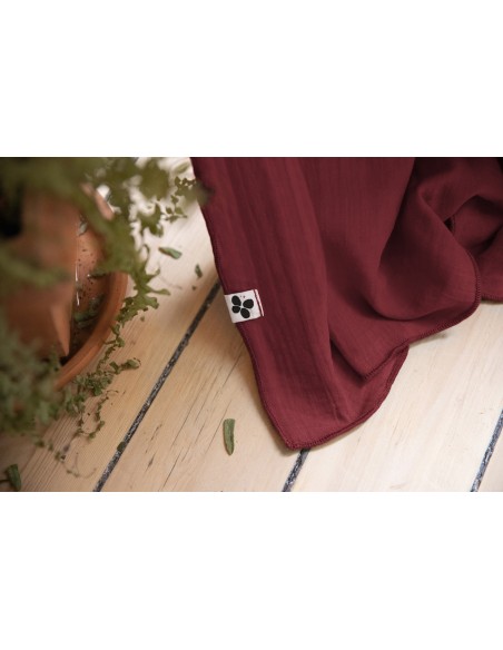 Rideau ajustable + 8 anneaux pince "Gaïa" 140 x 300 cm "Gaze de Coton" l'Effet Papillon